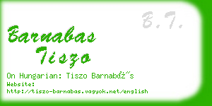 barnabas tiszo business card